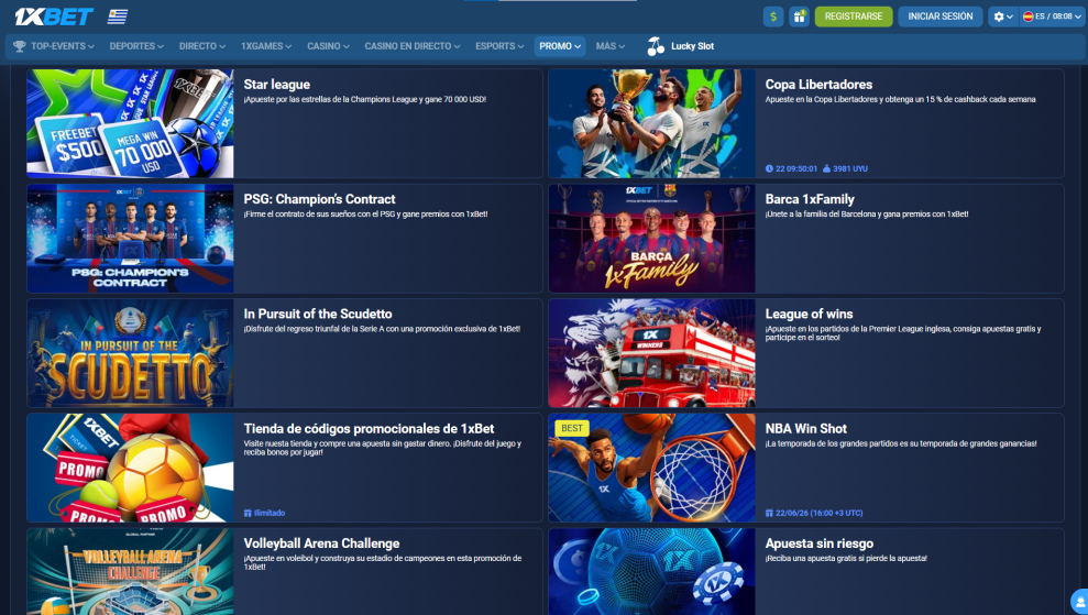 Bono de Bienvenida de 1xbet