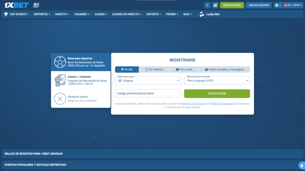 Cómo Registrarse en 1xbet